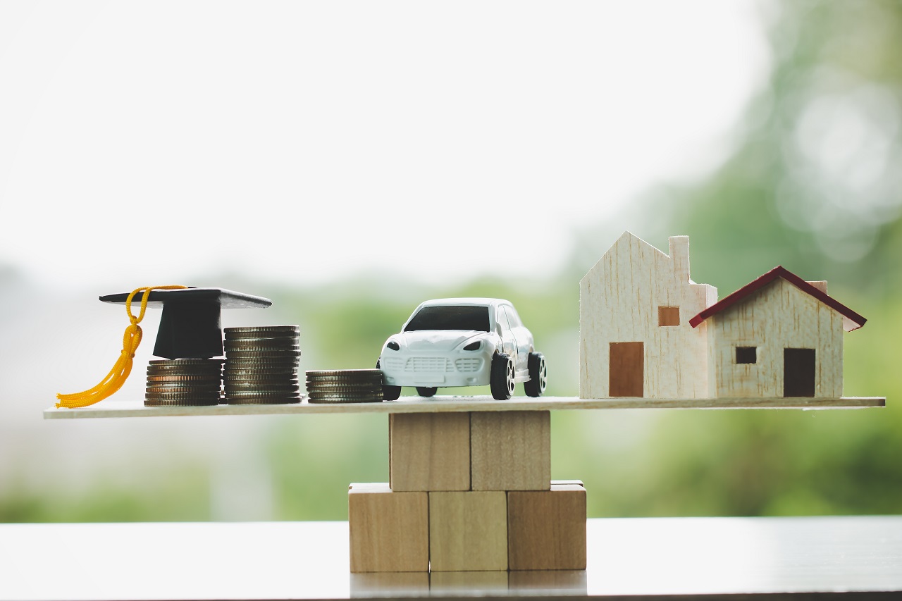 Representation of different types of loans